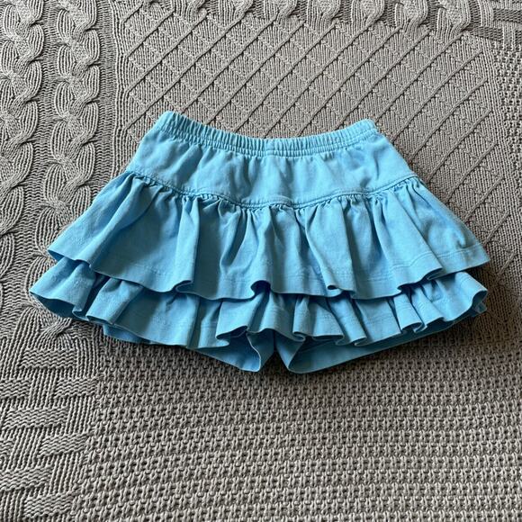 Hanna Andersson Teal Ruffled Skort ~ 100/4 - Picture 2 of 10